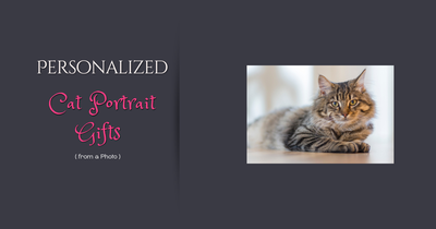 Personalized Cat Portrait Gifts: Love & Art = Magic