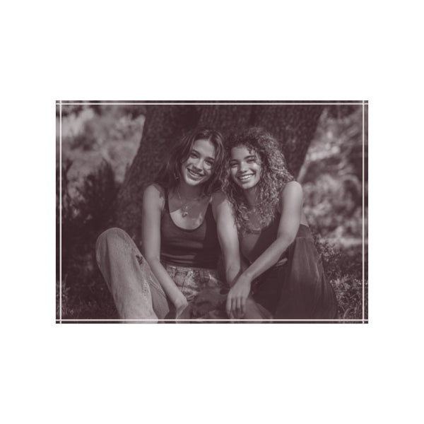 Personalized Black & White Photo Acrylic Keepsake for Sisters & Best Friend