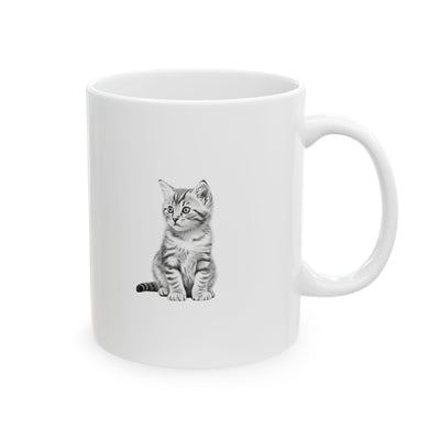 Kitten Mug - Cute Custom Ceramic Cup for Animal Lovers
