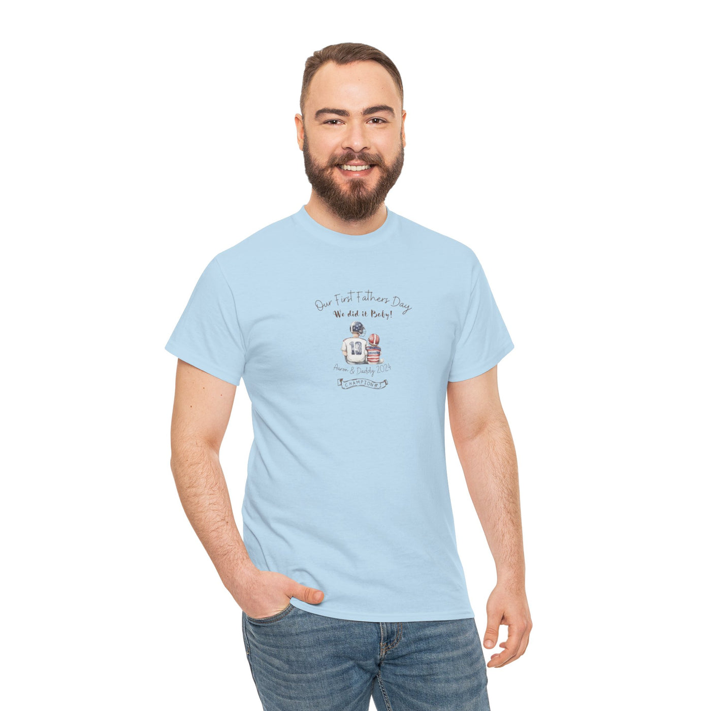 Personalized Tshirt, First Fathers Dad Gift