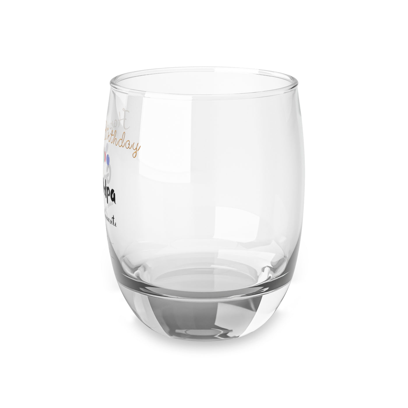 Whiskey Glass Grandpa with Names - Happy Birthday