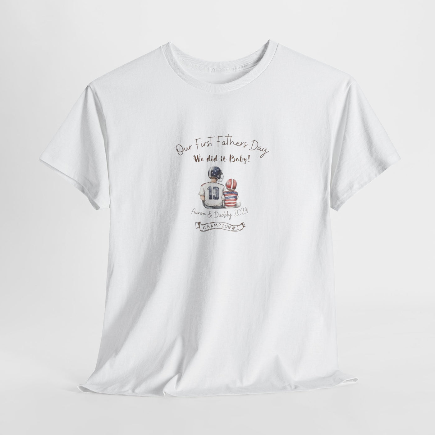 Personalized Tshirt, First Fathers Dad Gift
