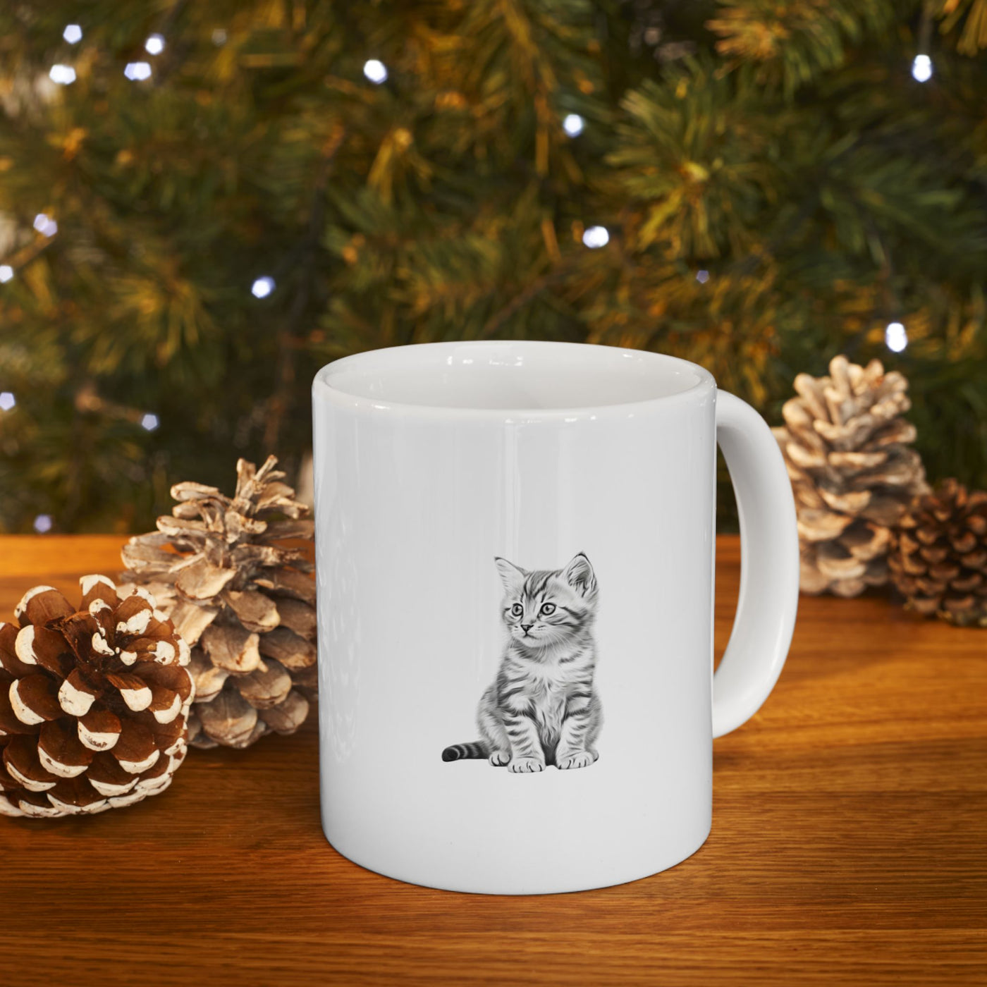 Kitten Mug - Cute Custom Ceramic Cup for Animal Lovers