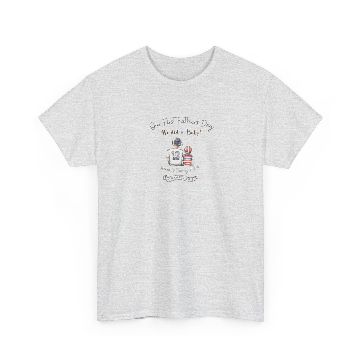 Personalized Tshirt, First Fathers Dad Gift