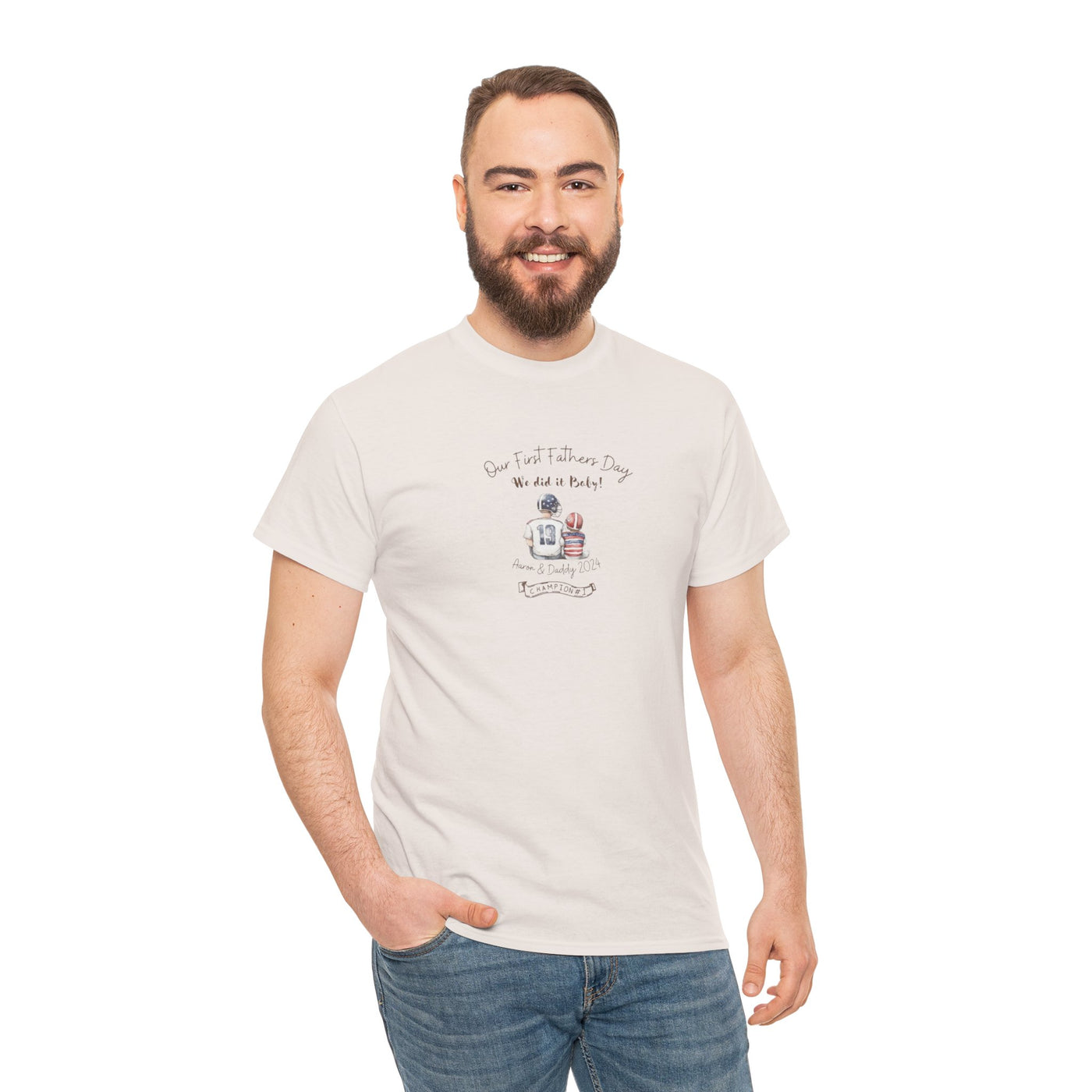 Personalized Tshirt, First Fathers Dad Gift