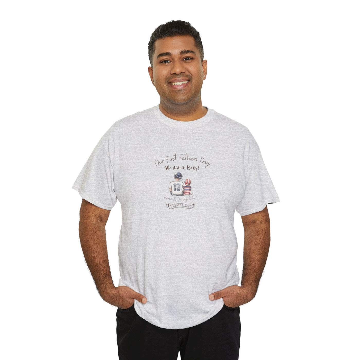 Personalized Tshirt, First Fathers Dad Gift