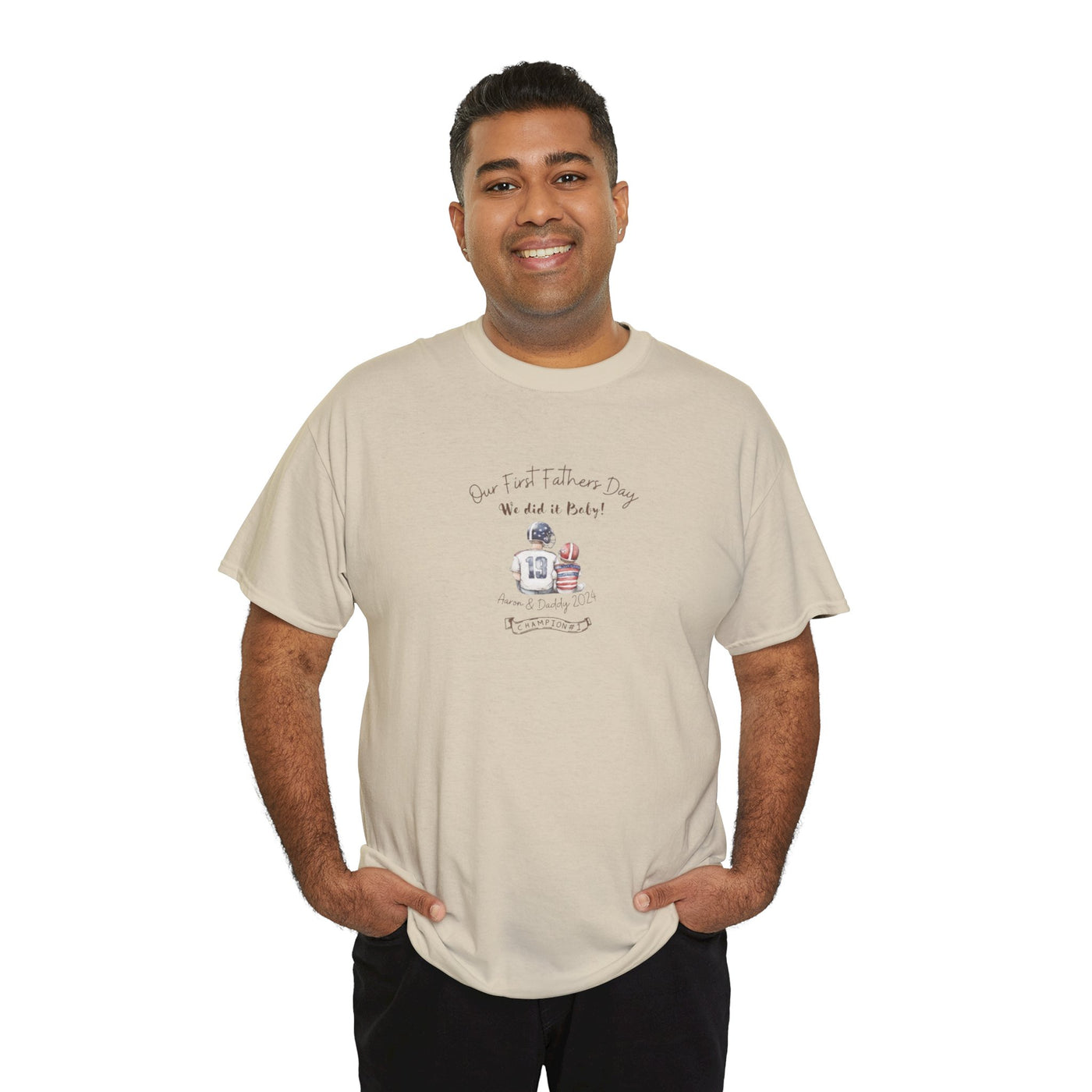 Personalized Tshirt, First Fathers Dad Gift