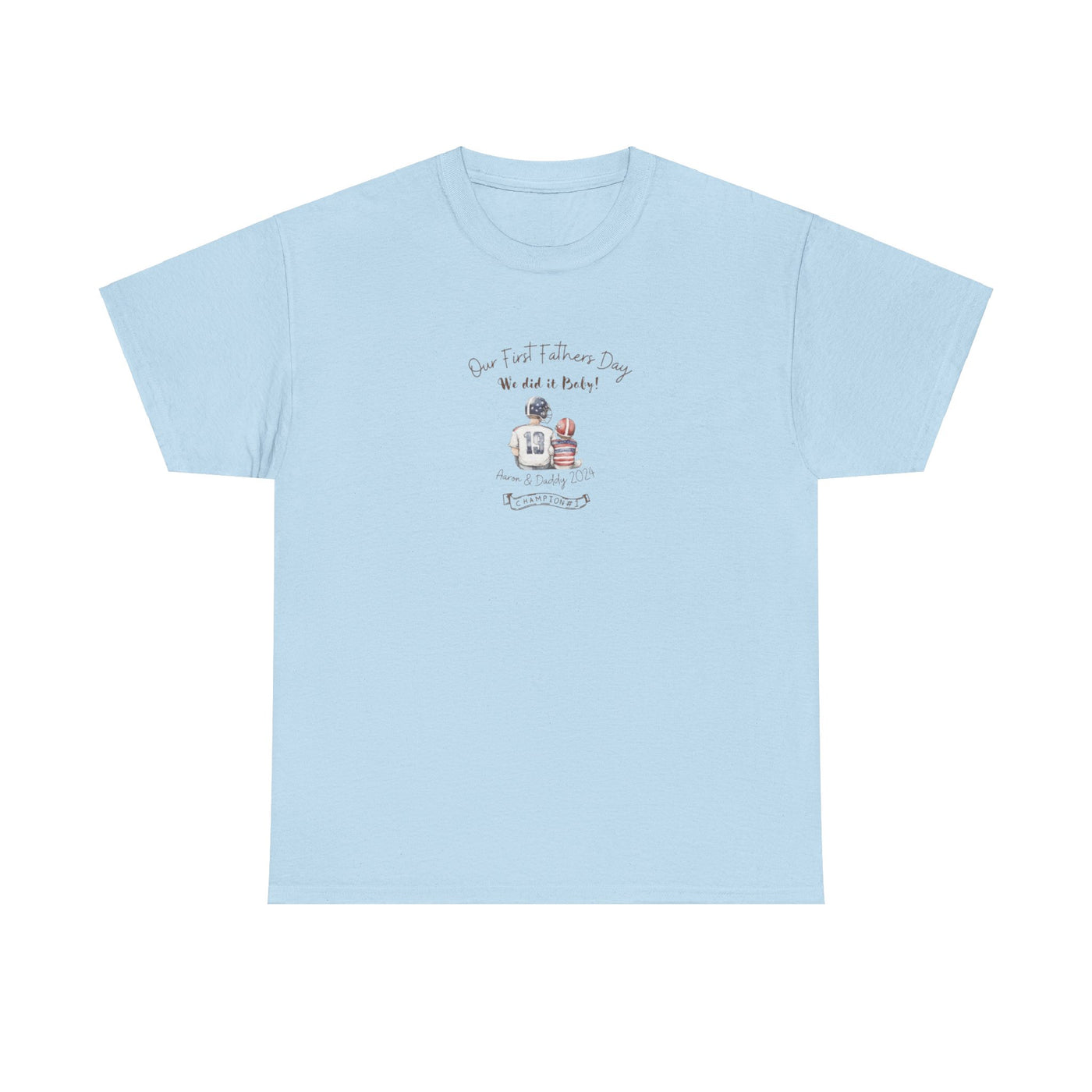 Personalized Tshirt, First Fathers Dad Gift