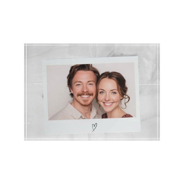 Personalised Colour Couple Photo Block – Framed Acrylic Photo Gift for Couples