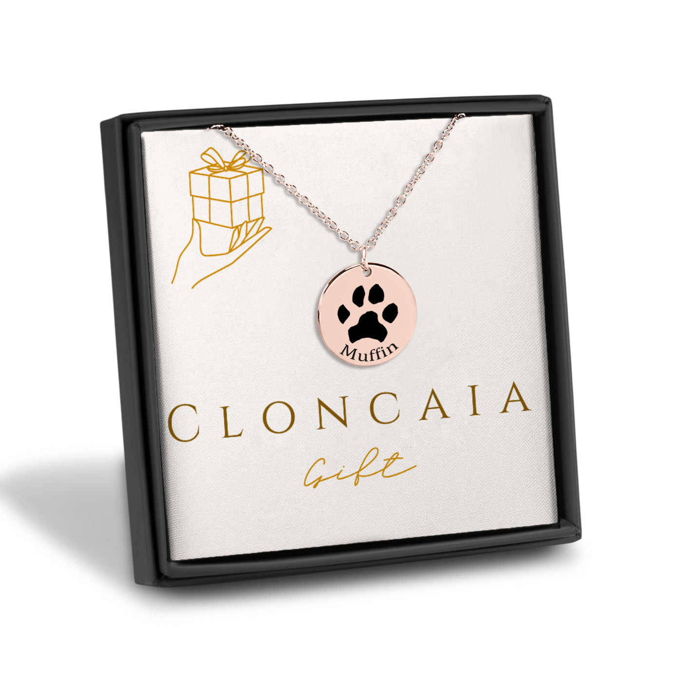 Personalized Jewelry Paw Print Necklace With Name Personalized Pet