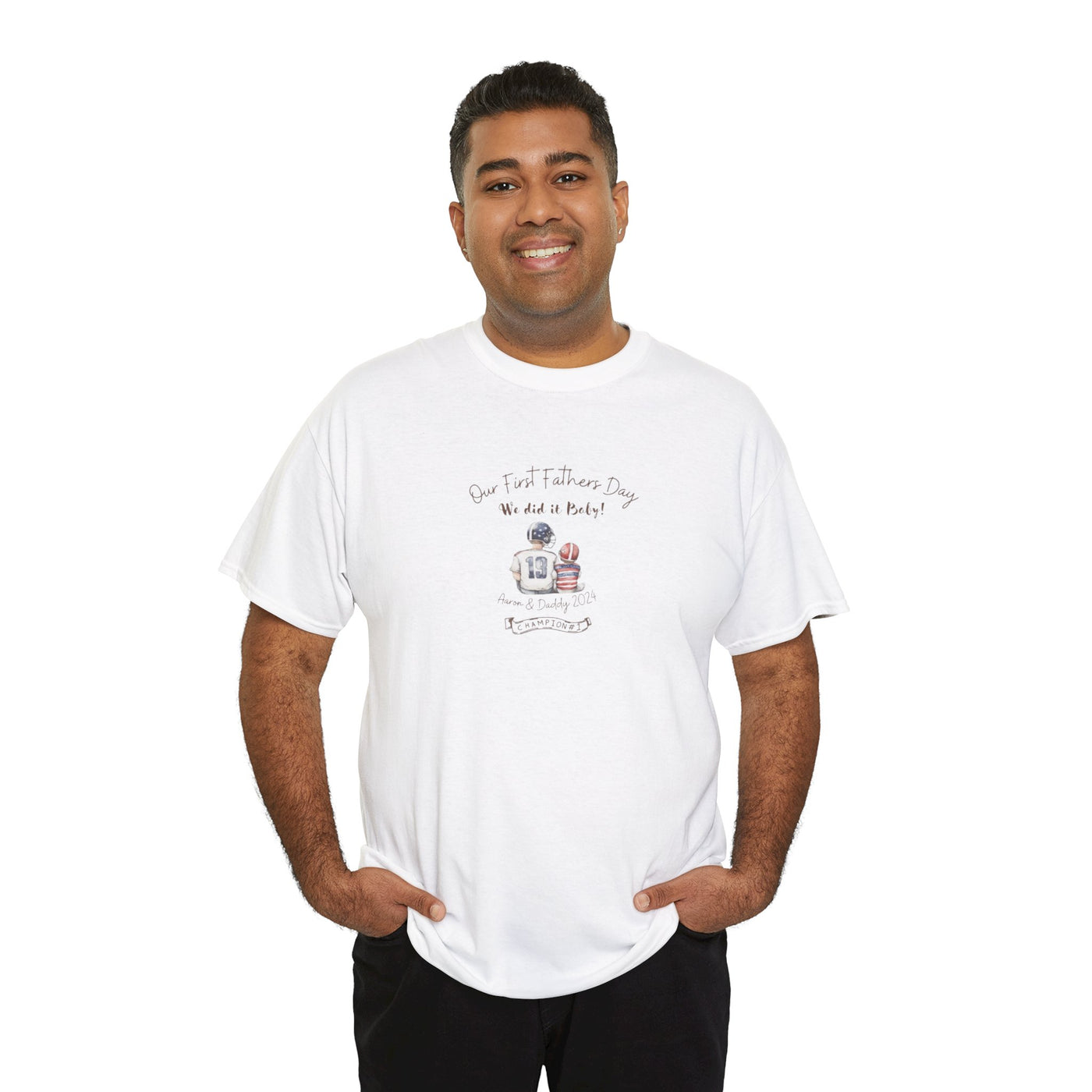 Personalized Tshirt, First Fathers Dad Gift