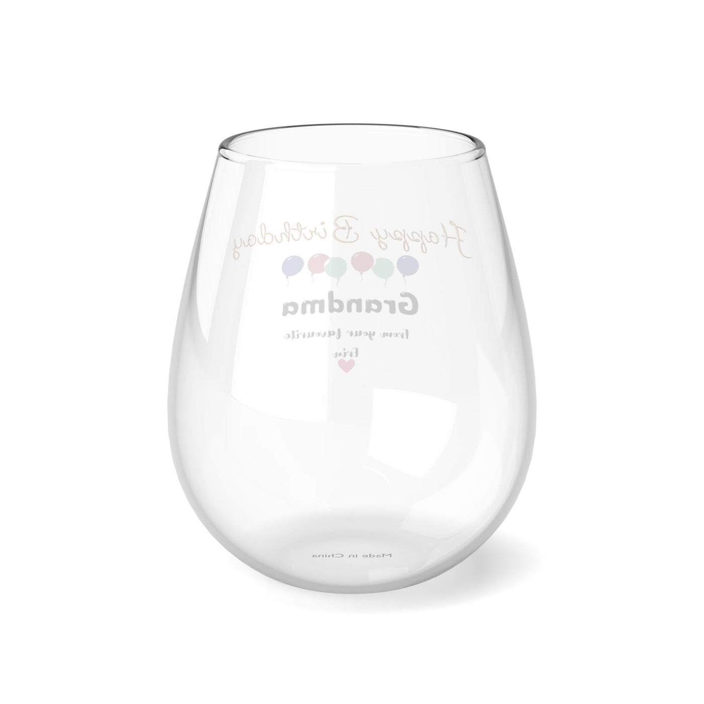 Custom Grandmother Birthday Glass