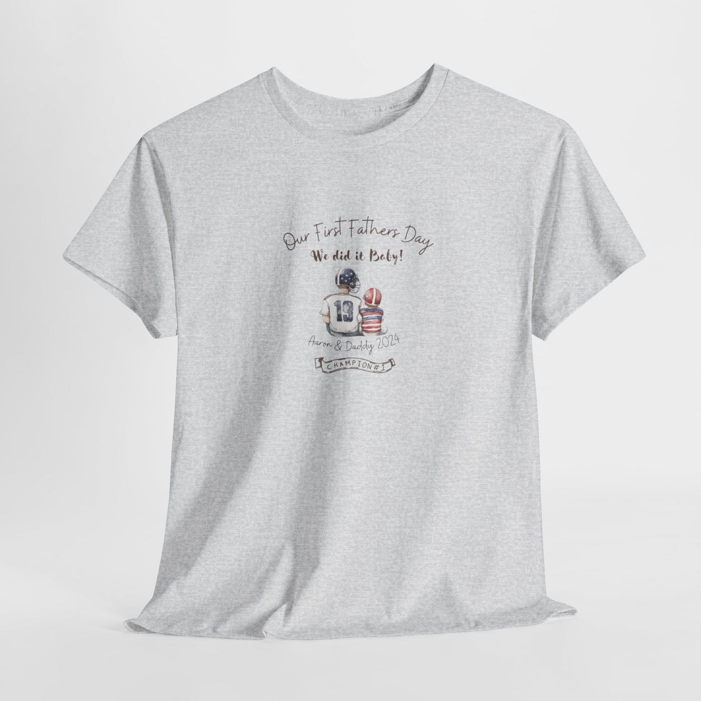 Personalized Tshirt, First Fathers Dad Gift