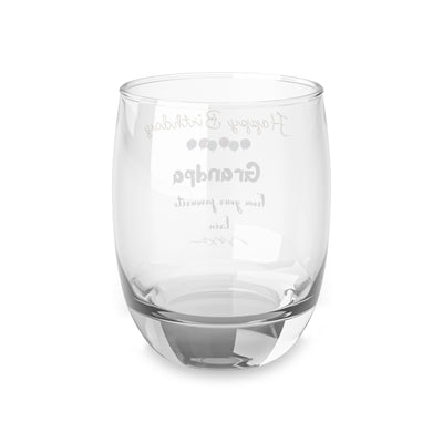 Whiskey Glass Grandpa with Names - Happy Birthday