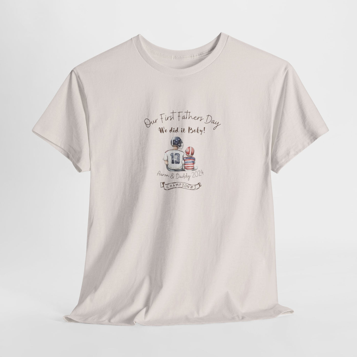 Personalized Tshirt, First Fathers Dad Gift