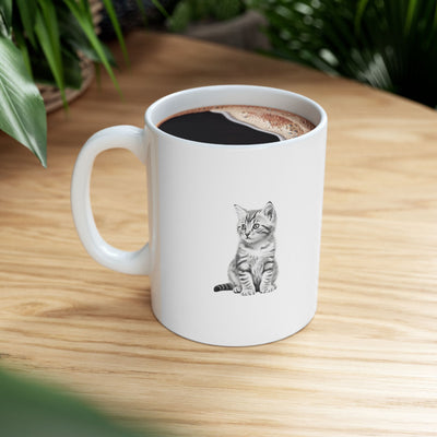 Kitten Mug - Cute Custom Ceramic Cup for Animal Lovers