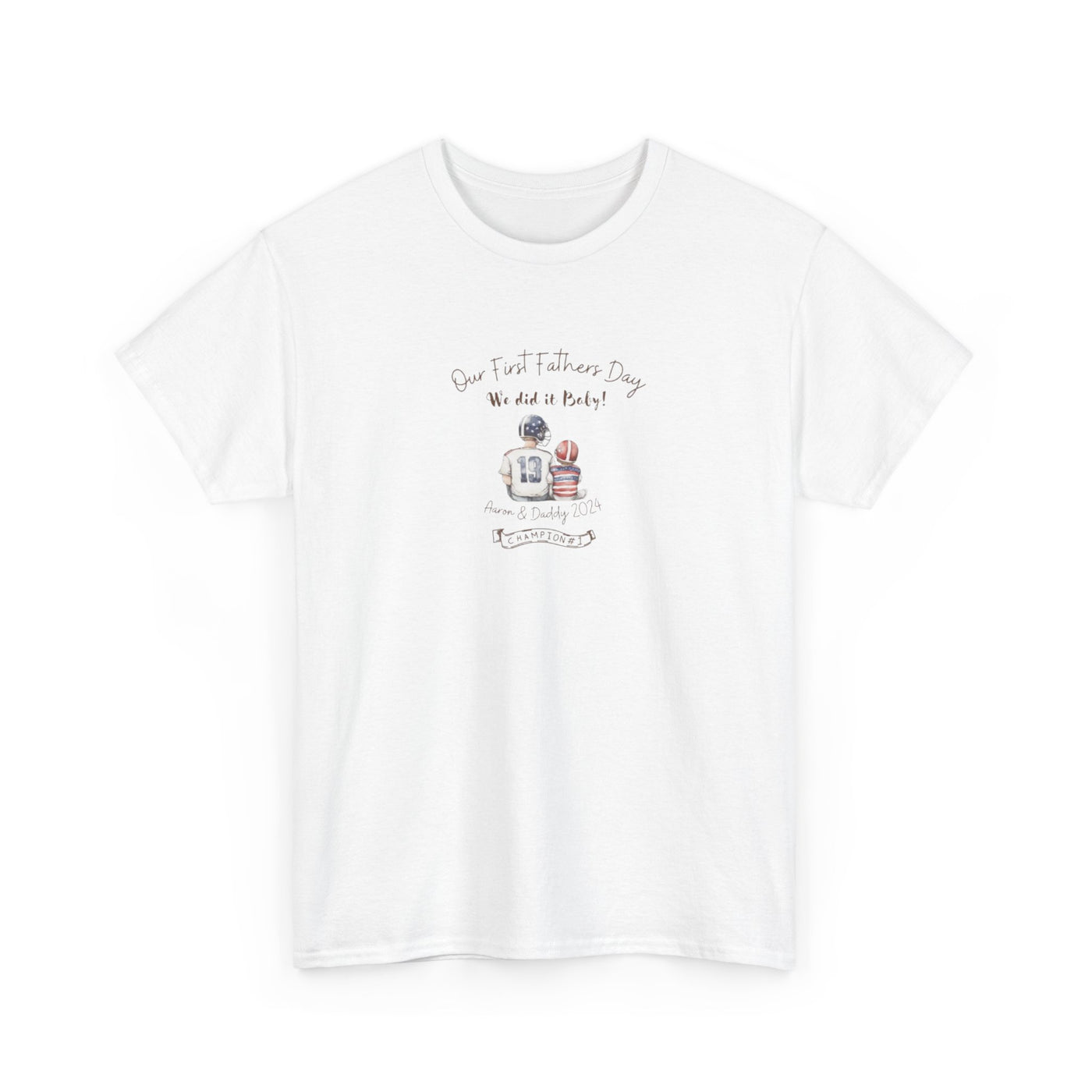 Personalized Tshirt, First Fathers Dad Gift