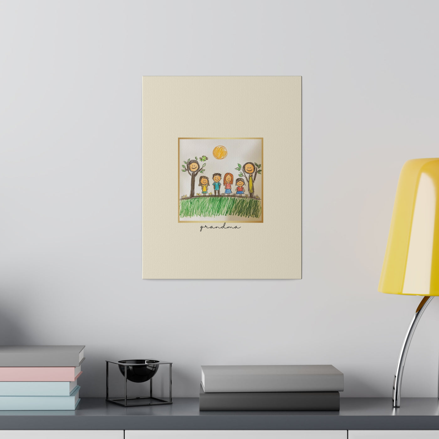 Personalized Childrens Art Grandma Matte Canvas