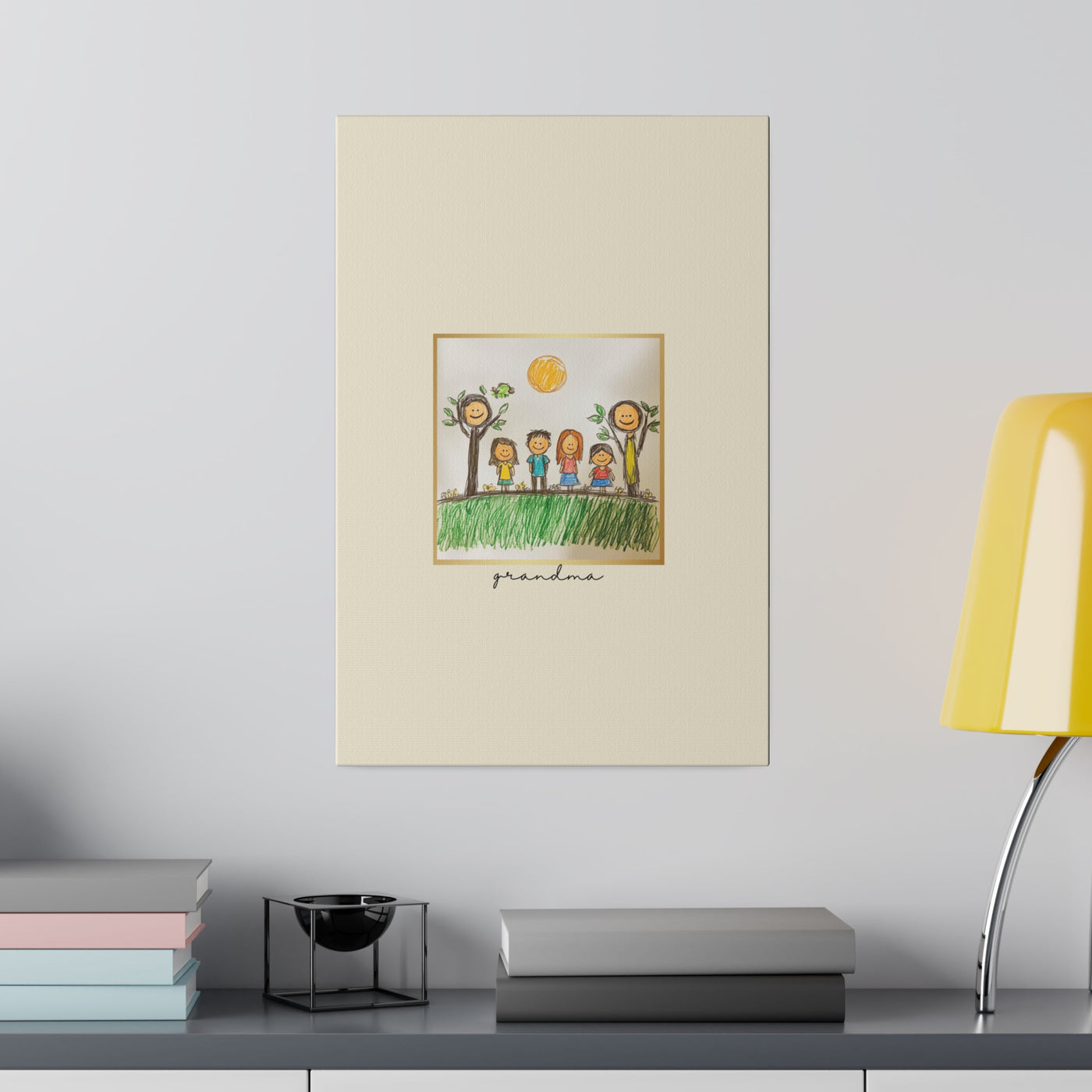 Personalized Childrens Art Grandma Matte Canvas