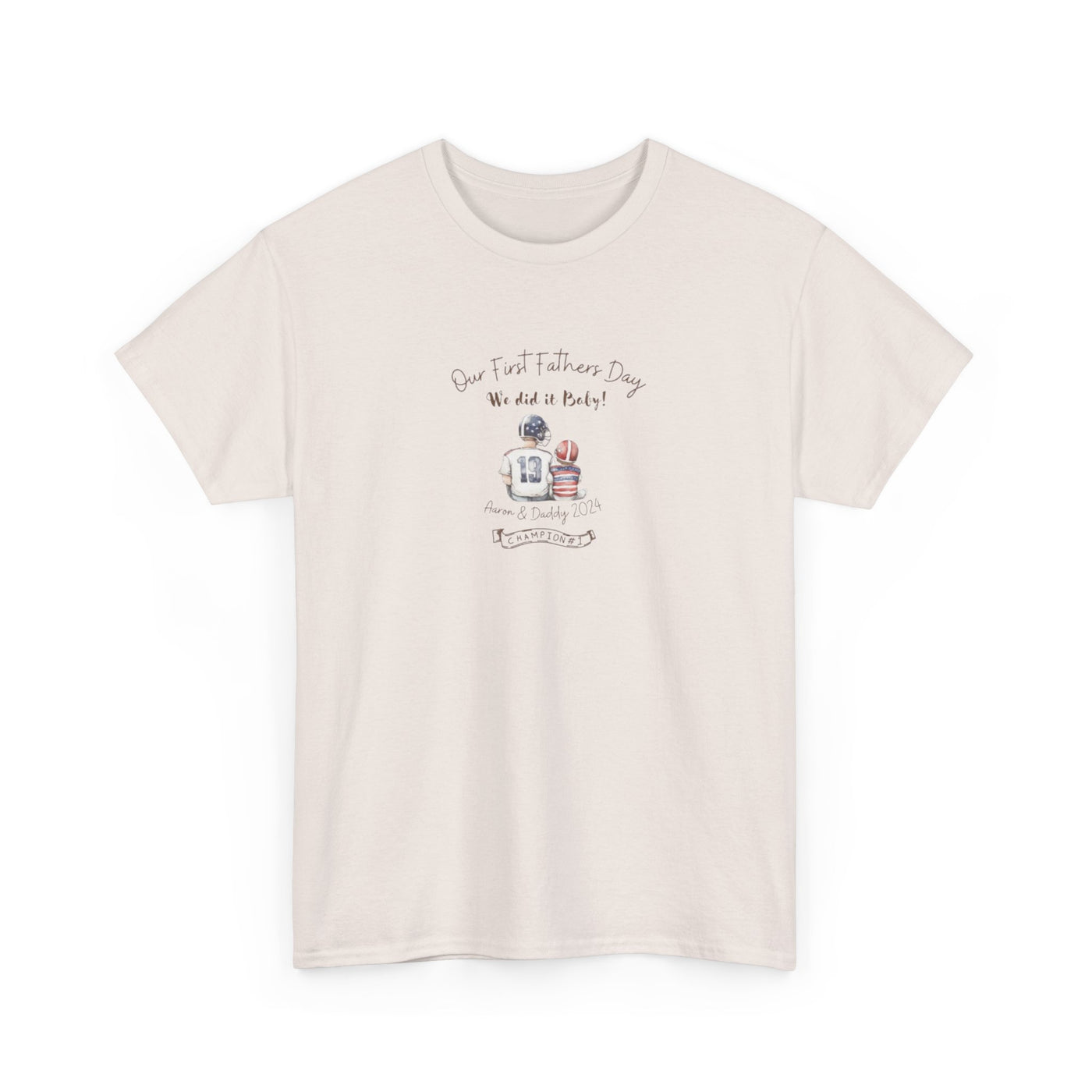 Personalized Tshirt, First Fathers Dad Gift