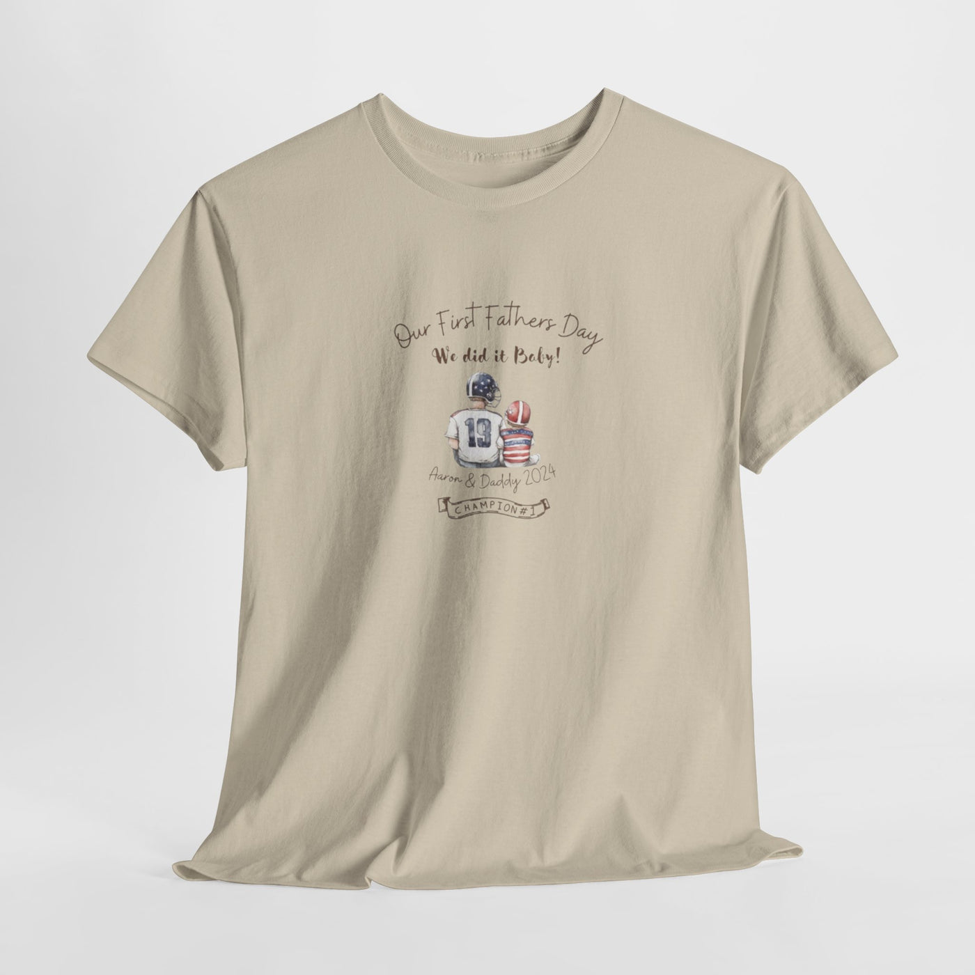 Personalized Tshirt, First Fathers Dad Gift