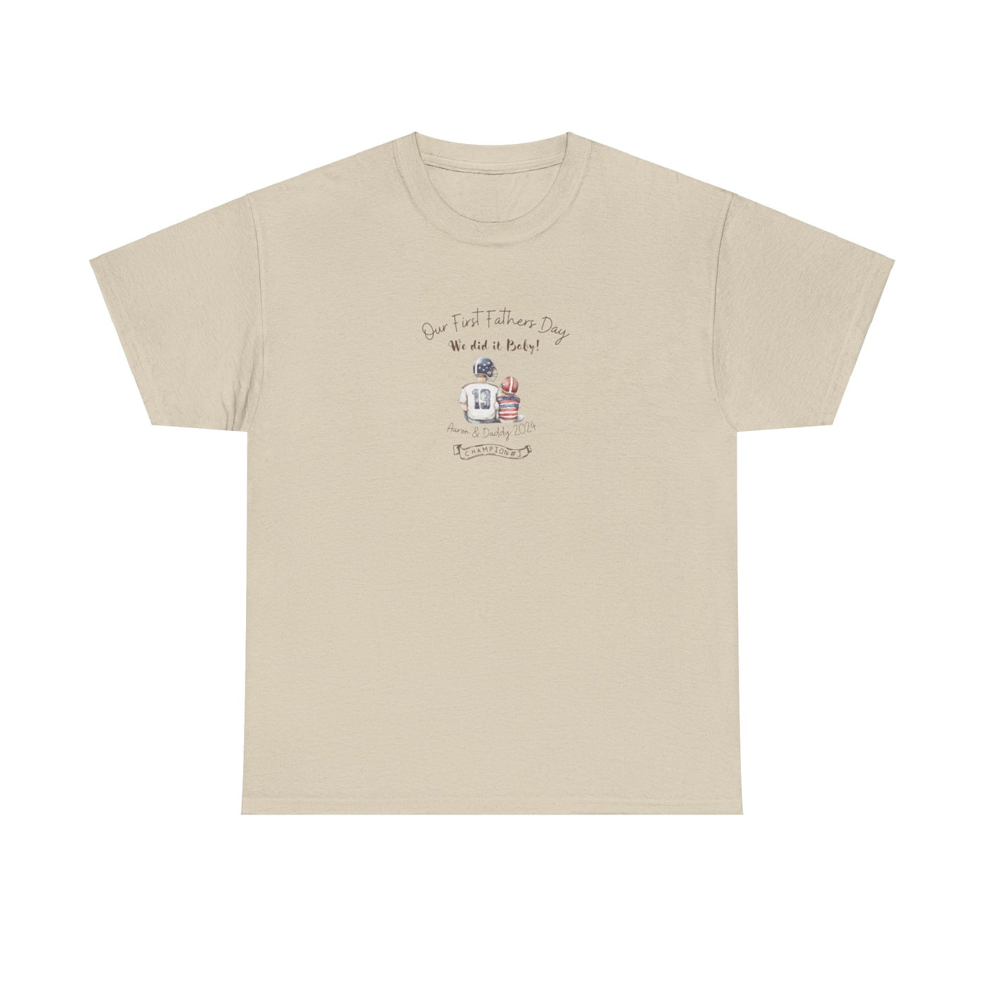 Personalized Tshirt, First Fathers Dad Gift