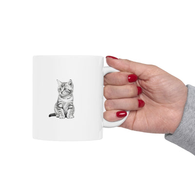 Kitten Mug - Cute Custom Ceramic Cup for Animal Lovers
