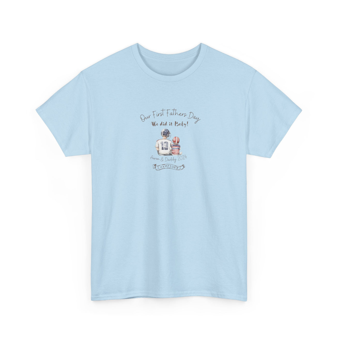 Personalized Tshirt, First Fathers Dad Gift