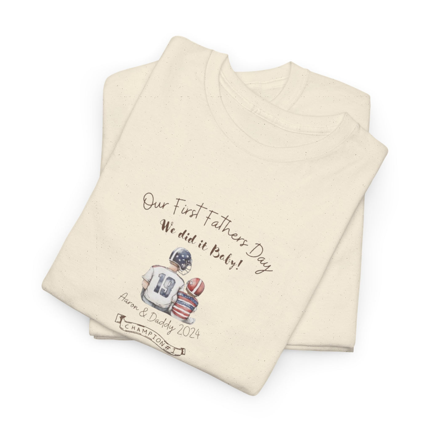 Personalized Tshirt, First Fathers Dad Gift