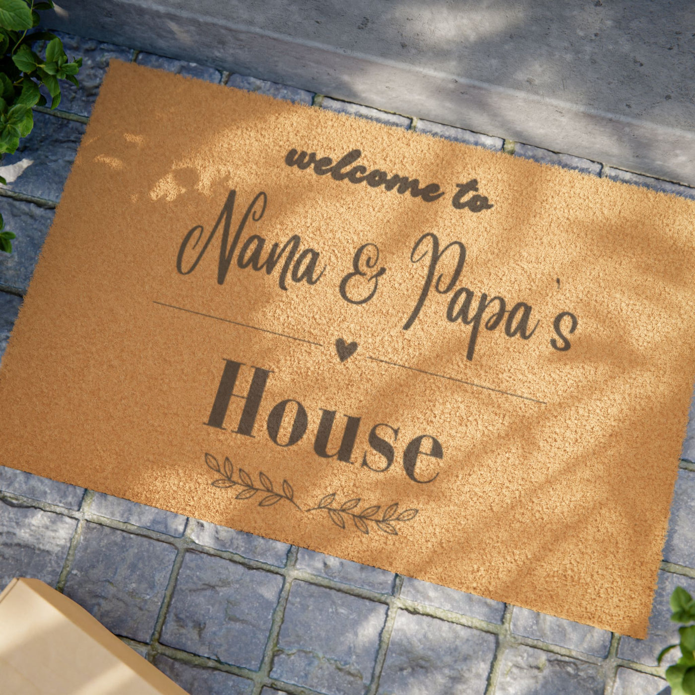 Grandparents Custom Door Mat Gift