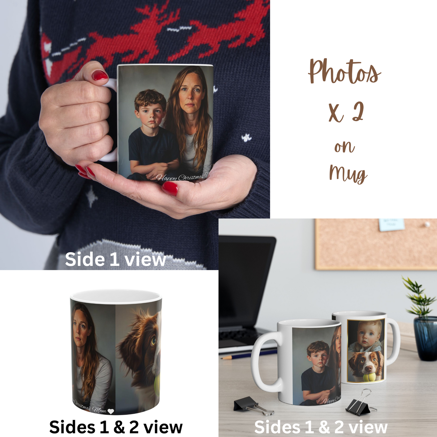 Photo Mug Gift x 2 Photos
