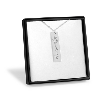 Birthflower Necklace, Personalized Necklace