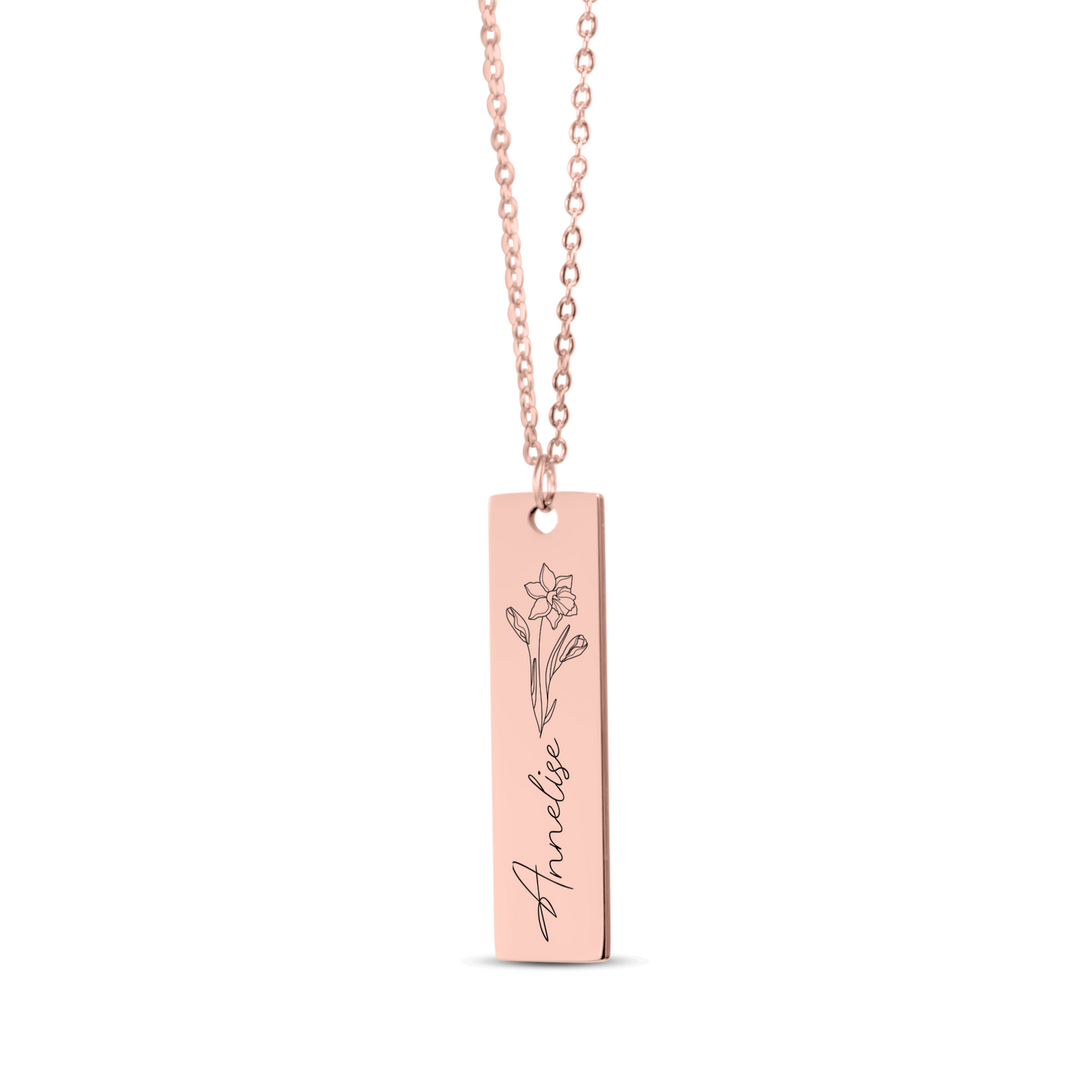 Birthflower Necklace, Personalized Necklace